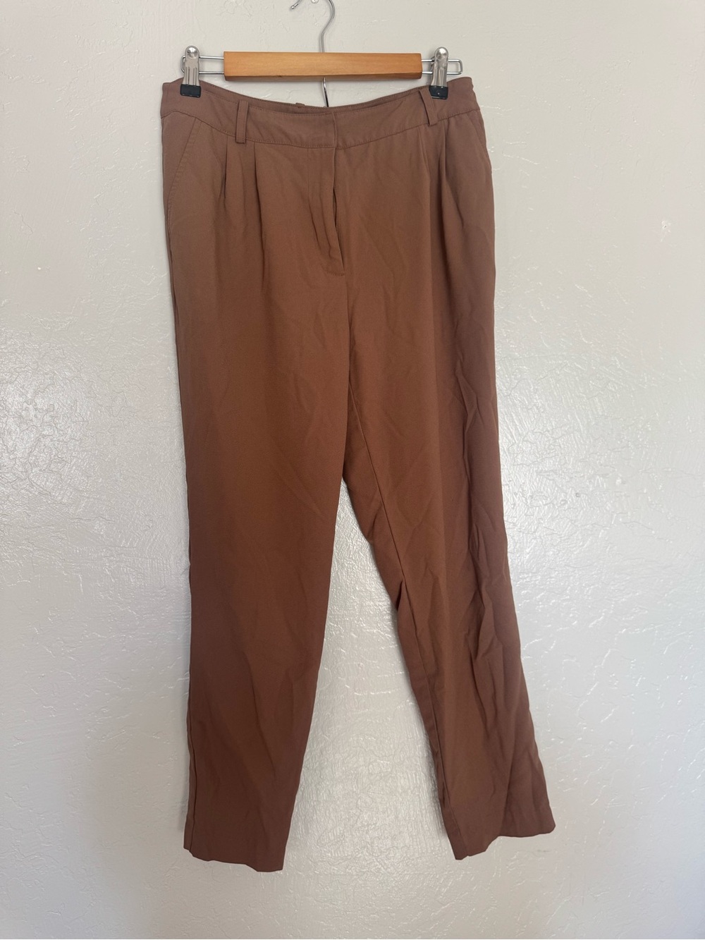 Forever 21 Women's Rust Brown Tailored Tapered Trousers